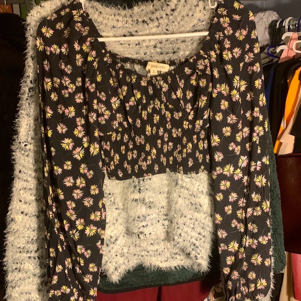 NWT Rewind long sleeve crop top size Small